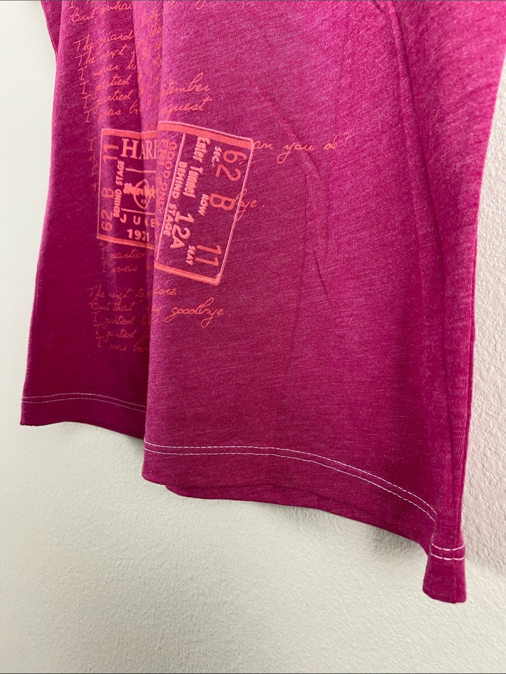 Hard Rock Cafe New York Y2K Let’s Play Short Sleeve Baby Tee | Pink - Picture 11 of 13
